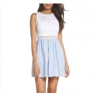 Lilly Pulitzer Eyelet and Seersucker Mini Dress